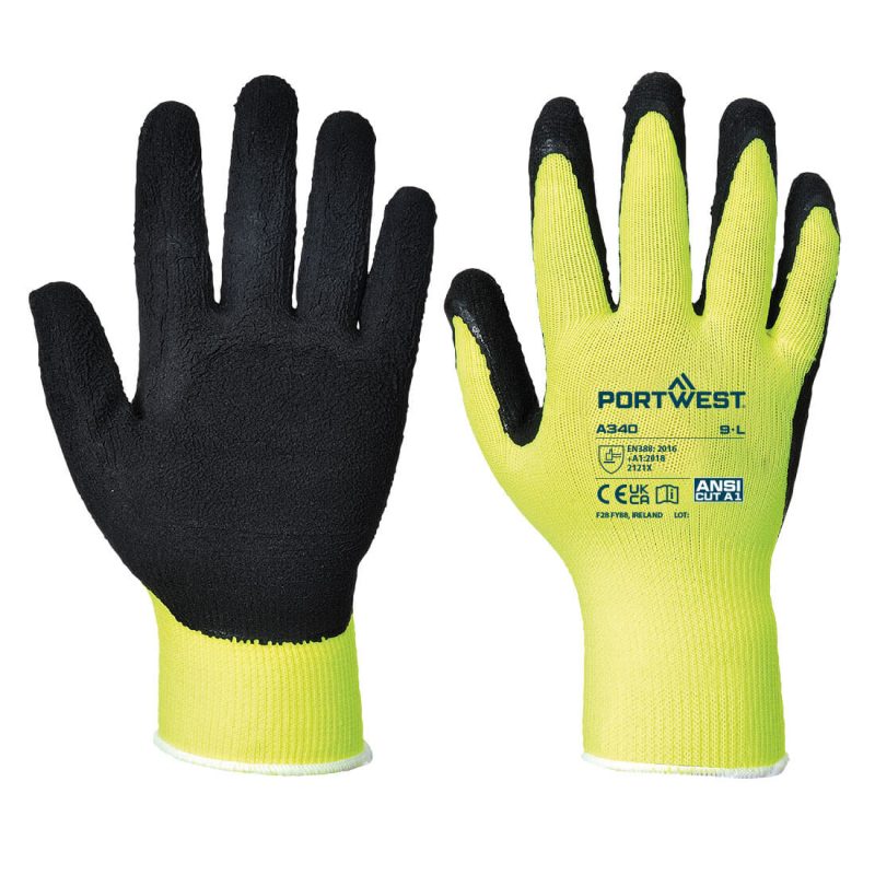 A340 - Luva HiVis Grip - Latex